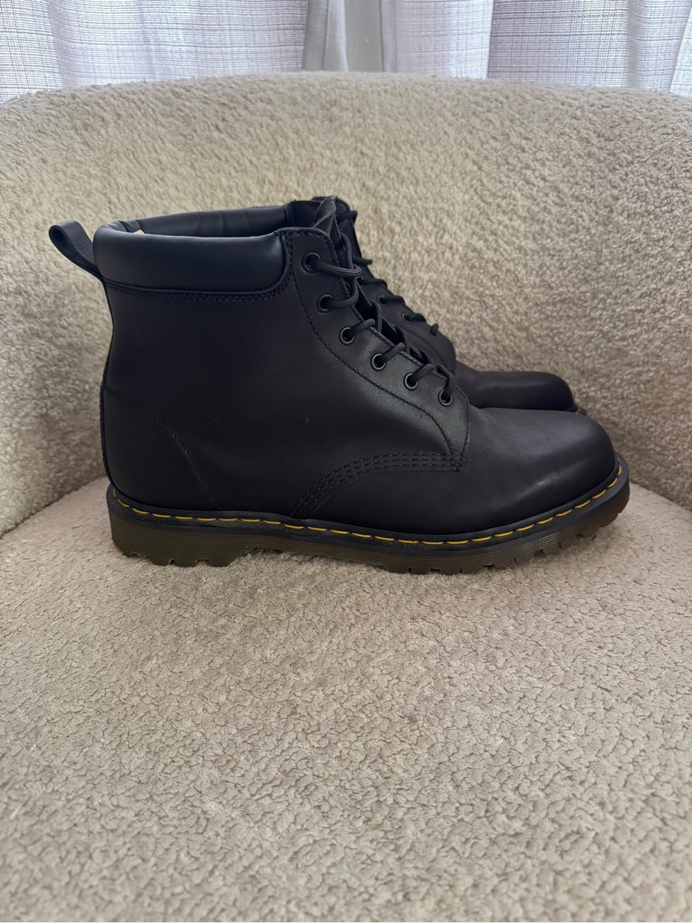 Dr. Martens Black Leather Lace Up Combat Boots Men’s US 15